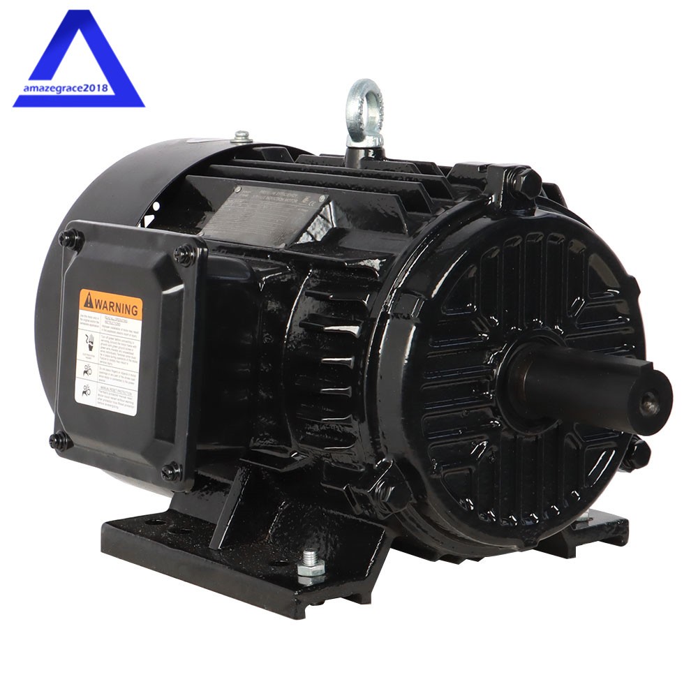 Electric Motor 5 HP 3 Phase 1800 RPM 184T Frame TEFC 230/460 Volt Severe Duty US