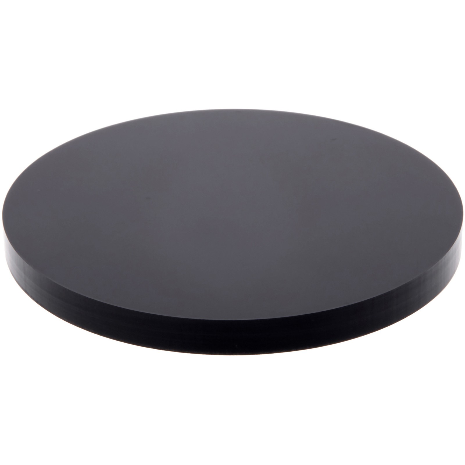 Plymor Black Acrylic Round Standard-Edge Display Base, 2.5″ W x 2.5″ D x 0.25″ H