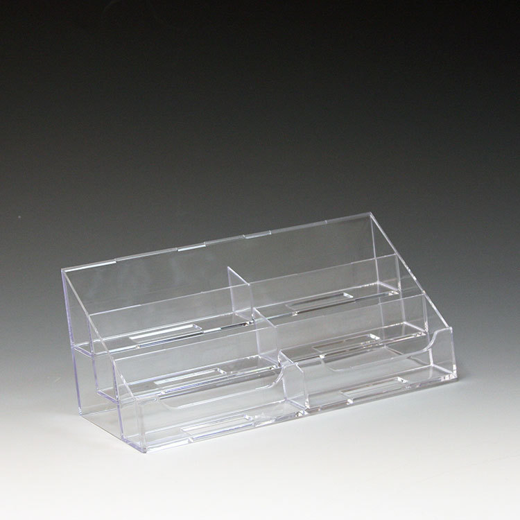 6-Pocket Clear Acrylic Counter-Top Business Card Holder