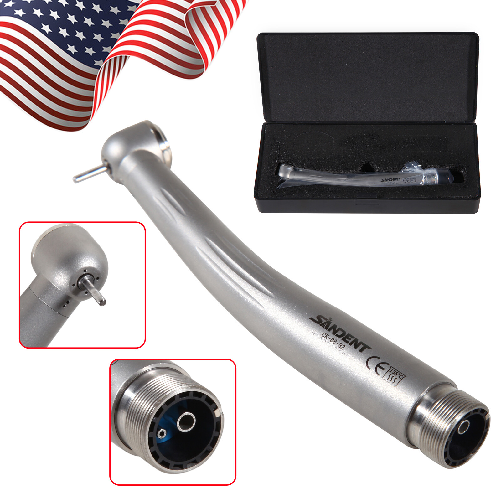 10x Dental High Speed Handpiece Ceramic Cartridage Push 2 Holes Single Spray