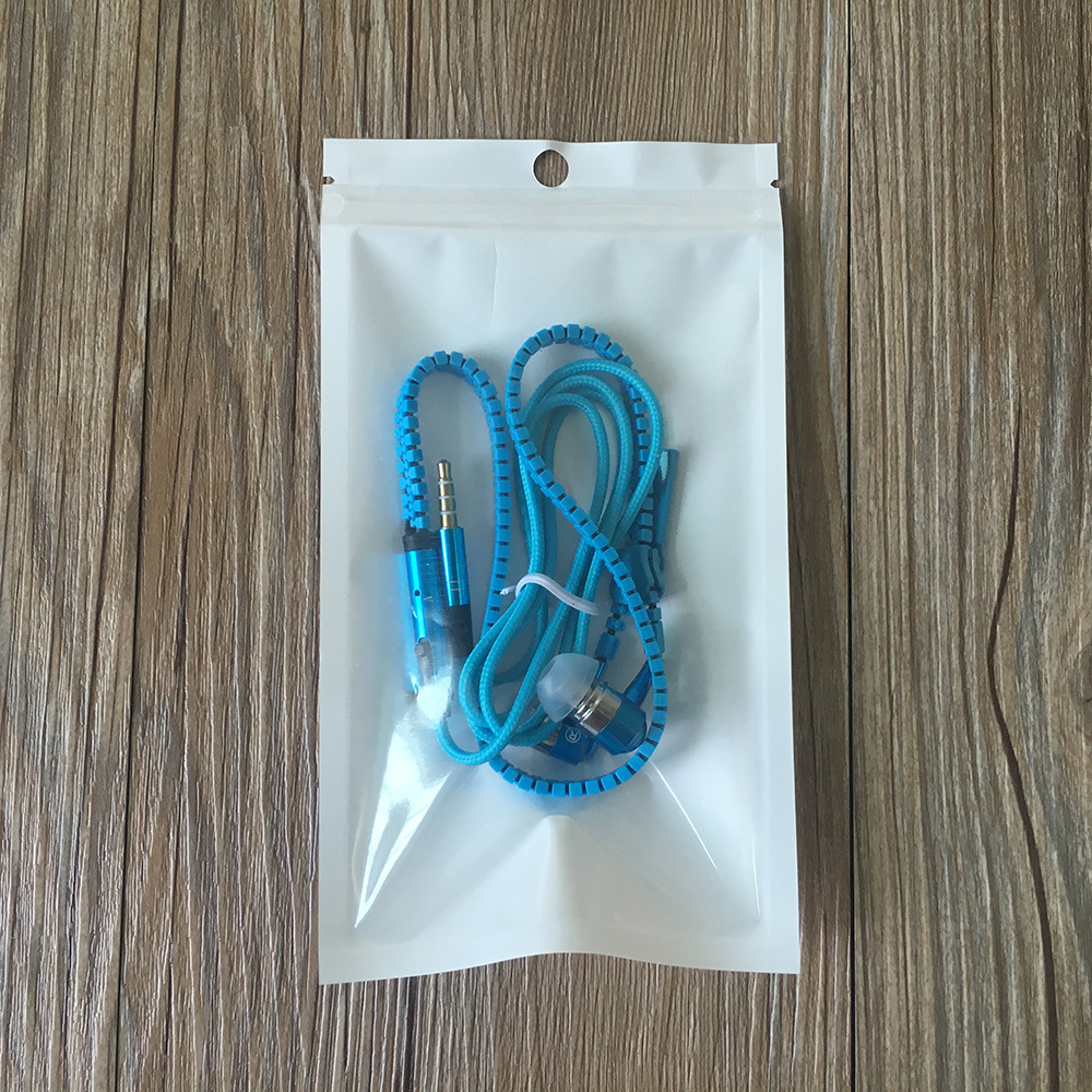 Seal White Clear Plastic Bags Resealable Hang Hole Pouch For Accessory