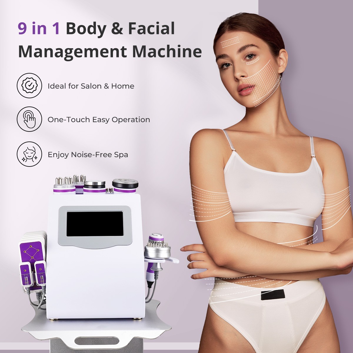 9 in 1 Beauty Machine for Body Massage Facial Skin Care Skin Lifting Lost Weigk8