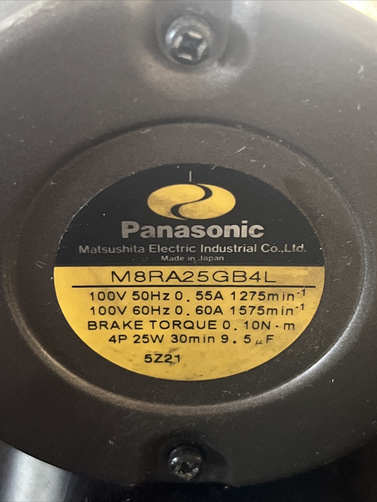 PANASONIC M8RA25GB4L SERVO MOTOR
