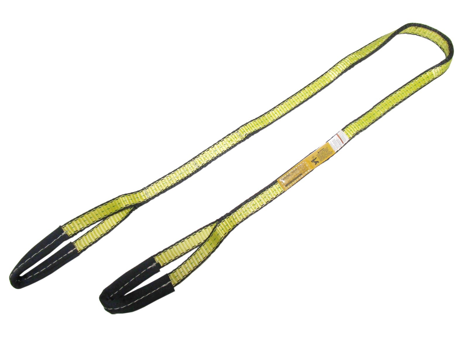 1″ x 3 ft Web Lifting Sling Tow Strap 2-ply Eye & Eye Tagged Rated (2 Pack)