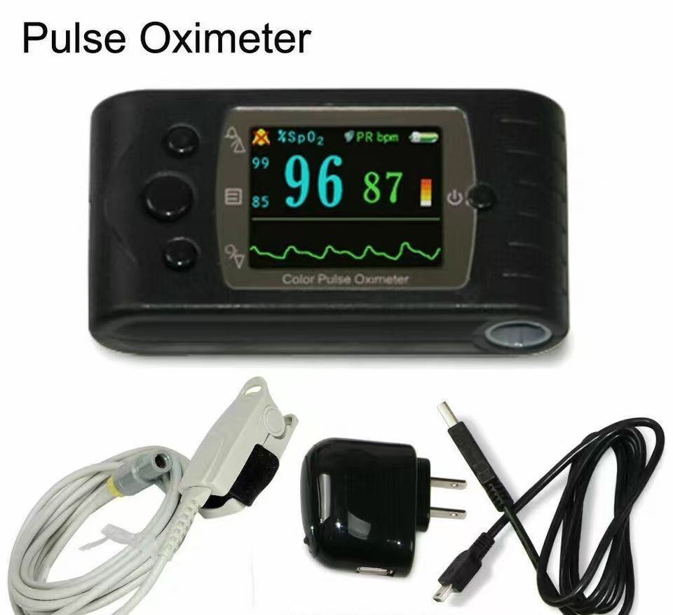 FDA CMS60C 24h Finger Pulse Oximeter SpO2 Blood Oxygen Sensor Heart Rate monitor