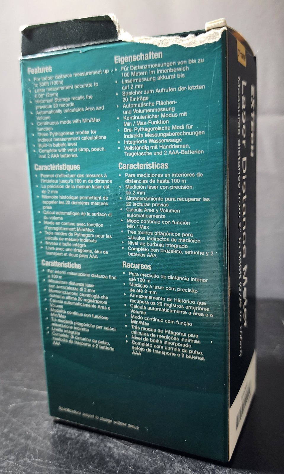 Extech DT100M: 100M Laser Distance Meter(BRAND NEW)