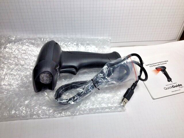 Adesso NuScan 2500CU Spill Resistant Antimicrobial CCD Barcode Scanner – New