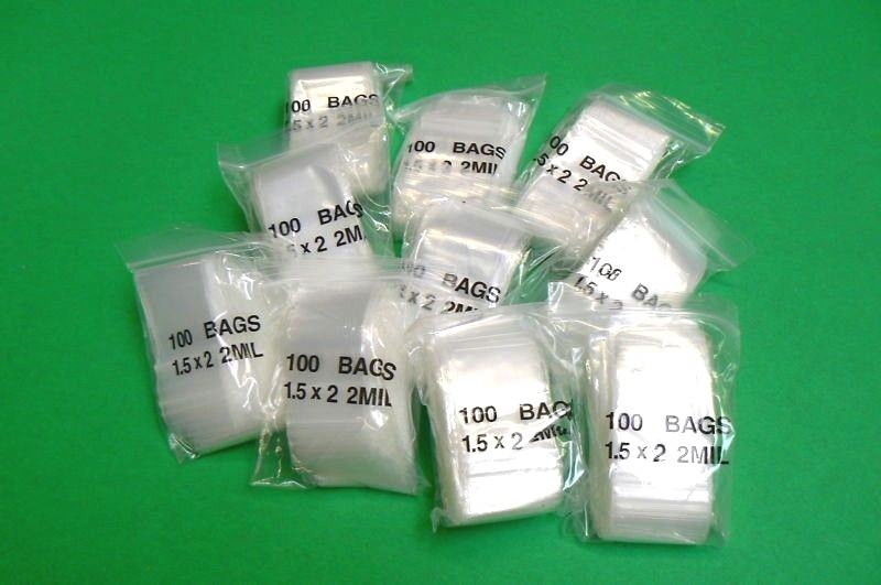 2000 Clear 2 Mil Bags 1.5×2 Poly Bag Mini 2Mil Reclosable Baggies 1-1/2″ x 2″