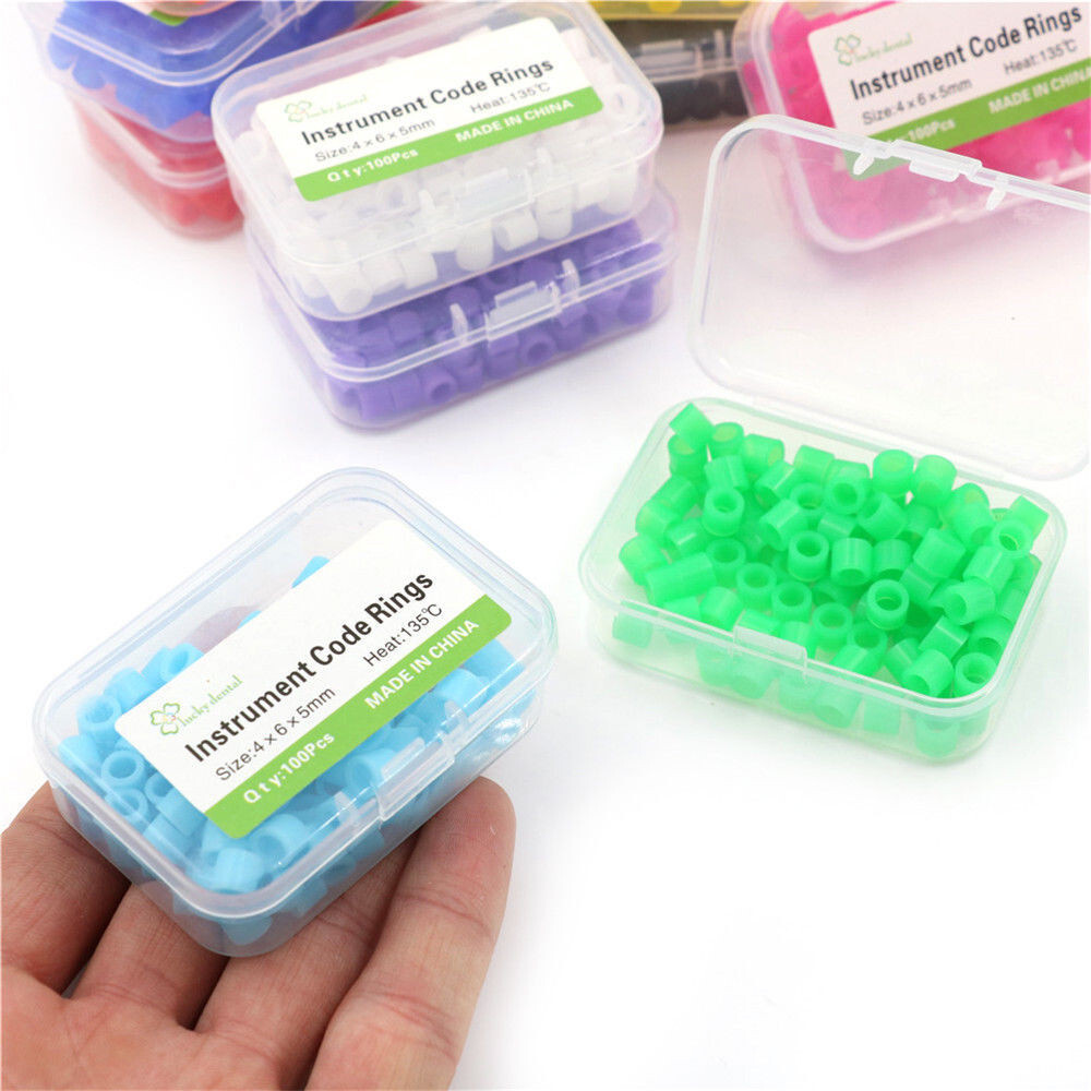 10Packs Dental Autoclavable 135ºC Bands Ring Recognition Silicone Color Large