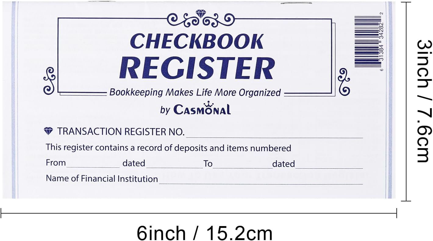 20Pack Checkbook Register, Check Registers for Personal Blank Ledger Transaction
