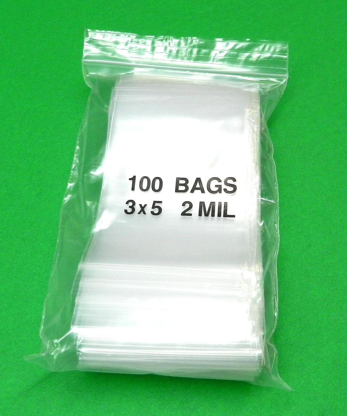 1000 Bags Reclosable 3×5 Clear 2Mil Baggies Squeeze Top Seal 3″ x 5″ Bags 1,000