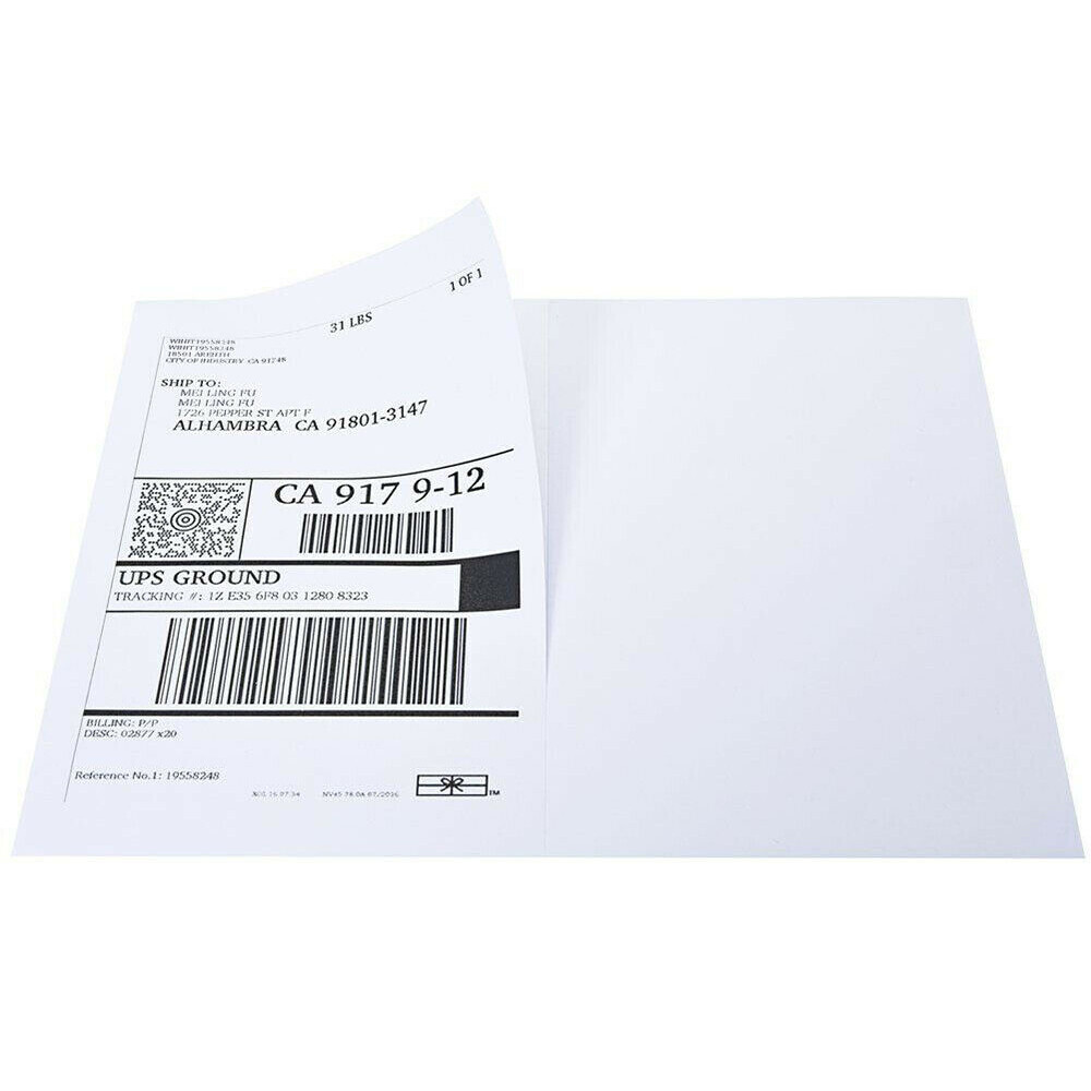 Address Shipping Labels 8.5×5.5″ Half Sheet Round Corner Adhesive Blank Labels