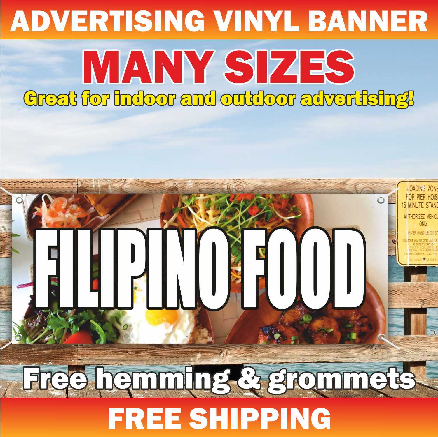 FILIPINO FOOD Advertising Banner Vinyl Mesh Sign street foods manila Philippines