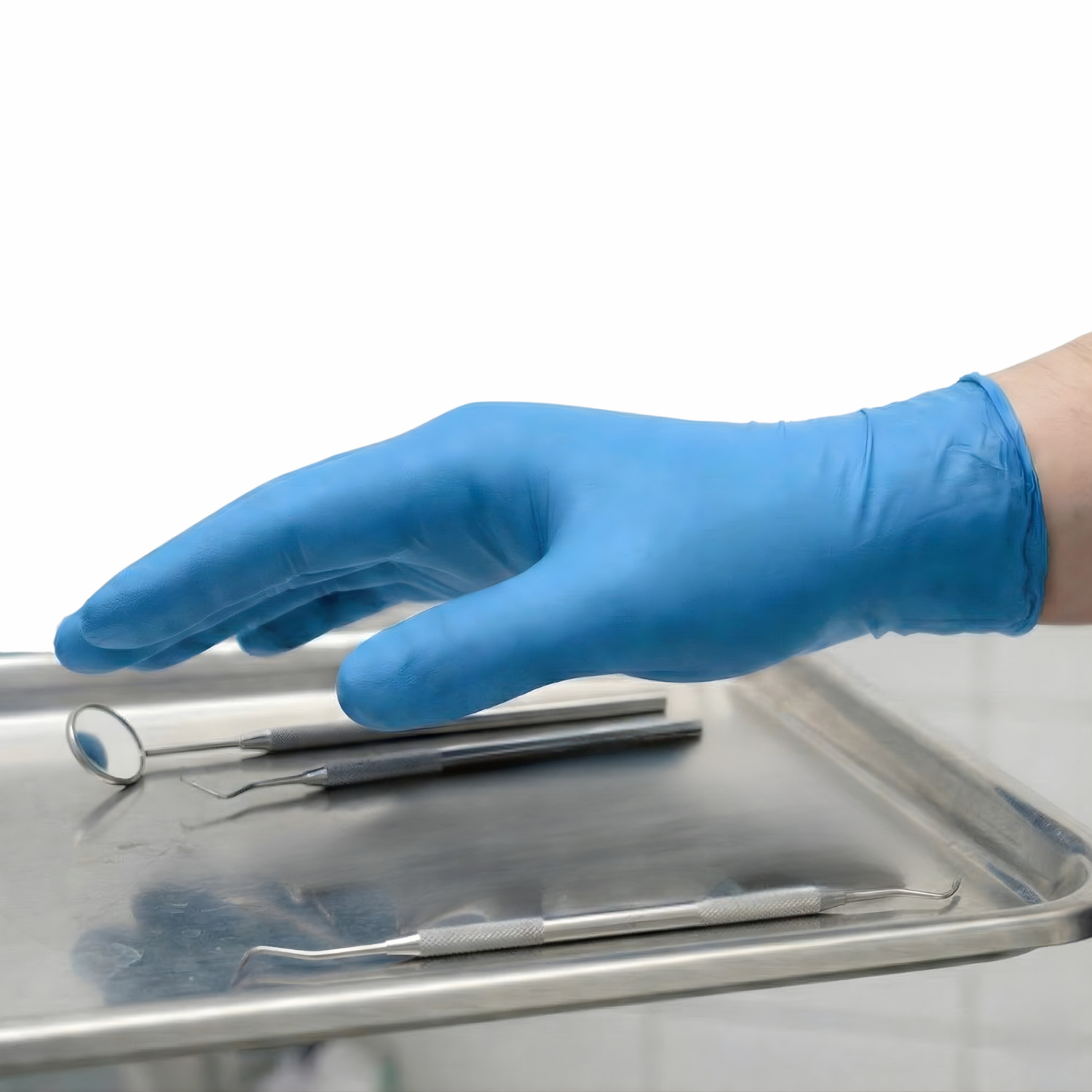 1000 Blue Nitrile Gloves 4 Mil Powder Free ( Non Latex Vinyl) XL