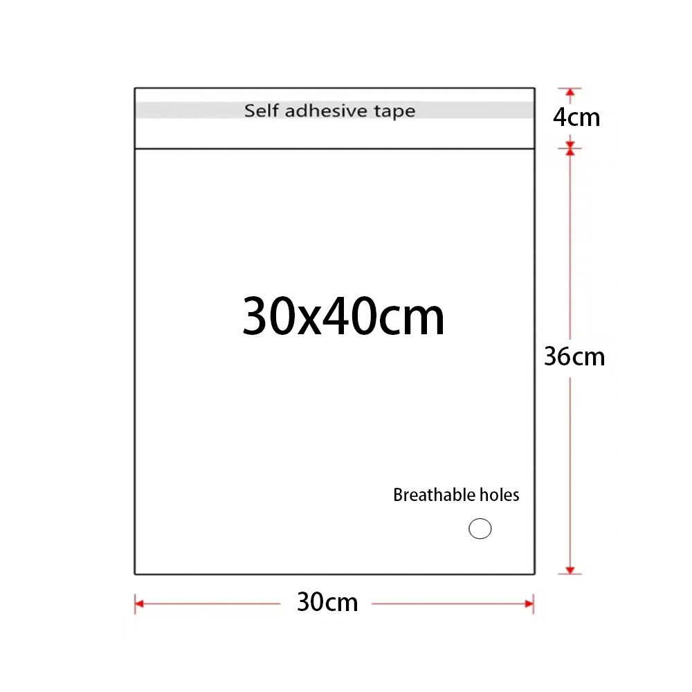 100PCS 12″ x 15″ Clear Poly Bags OPP Cellophane Plastic Cello Bag Self Adhesive