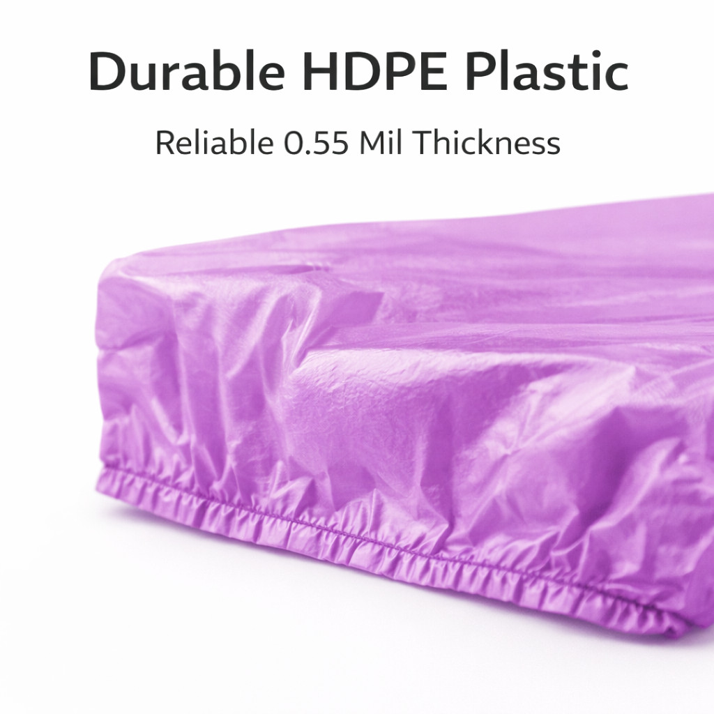 Purple T-Shirt Plastic Grocery Bags 1/10 Small 8x4x15 0.55 Mil Bulk Pack