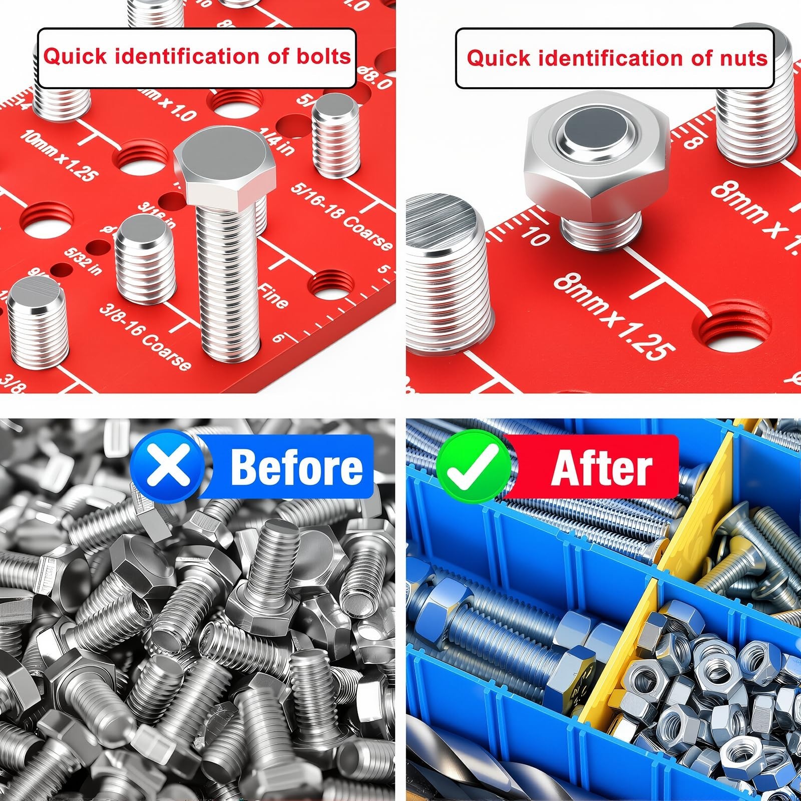 55 Nut and Bolt thread checker thread checker Standard and Metric