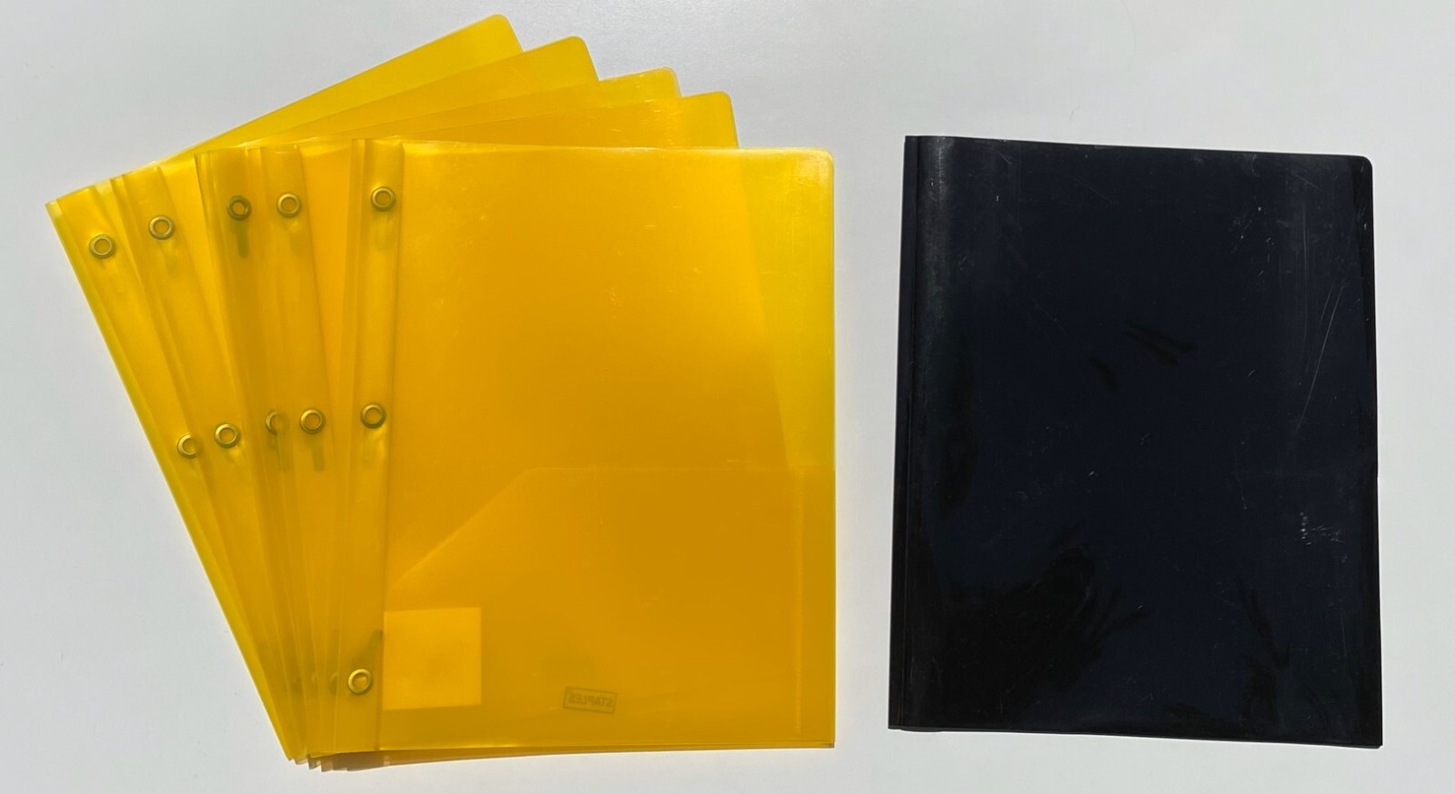 Staples 2-Pocket Translucent Poly Report Covers with Fastners
