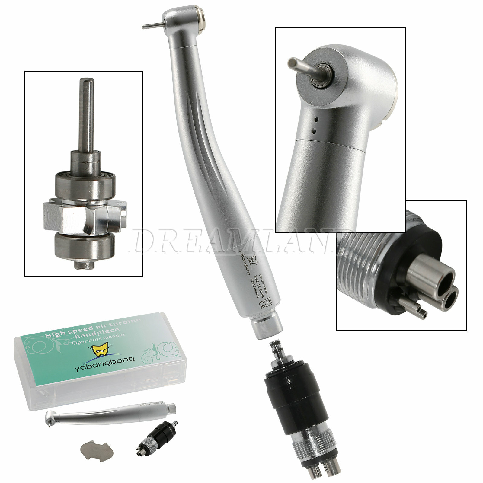 Standard head Dental High Speed Handpiece Turbine with Quick Coupling 4 Hole