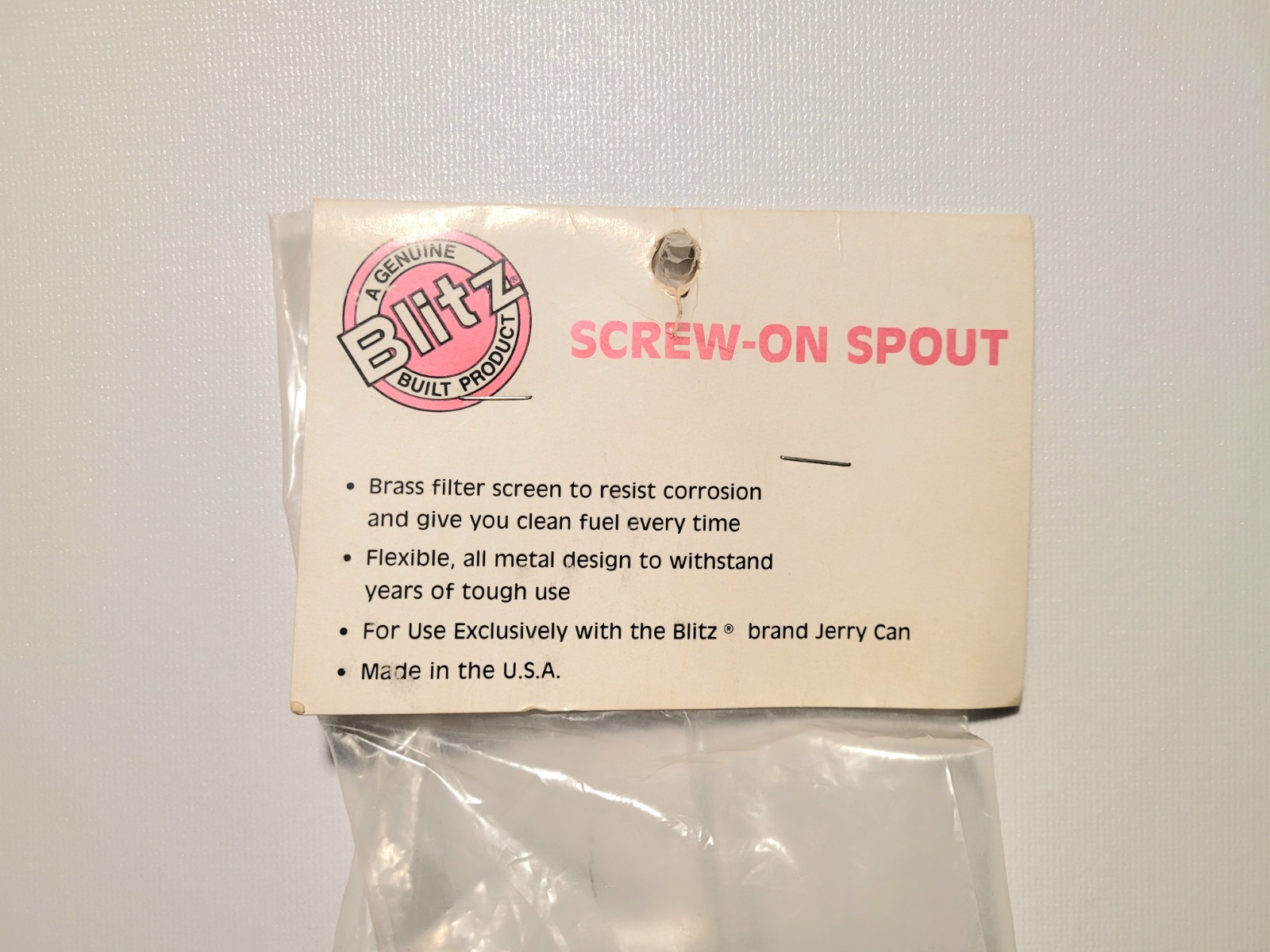 NOS Blitz Metal Jerry Can Nozzle 3/4″ Screw-On Spout USMC 400034 Flexible USA