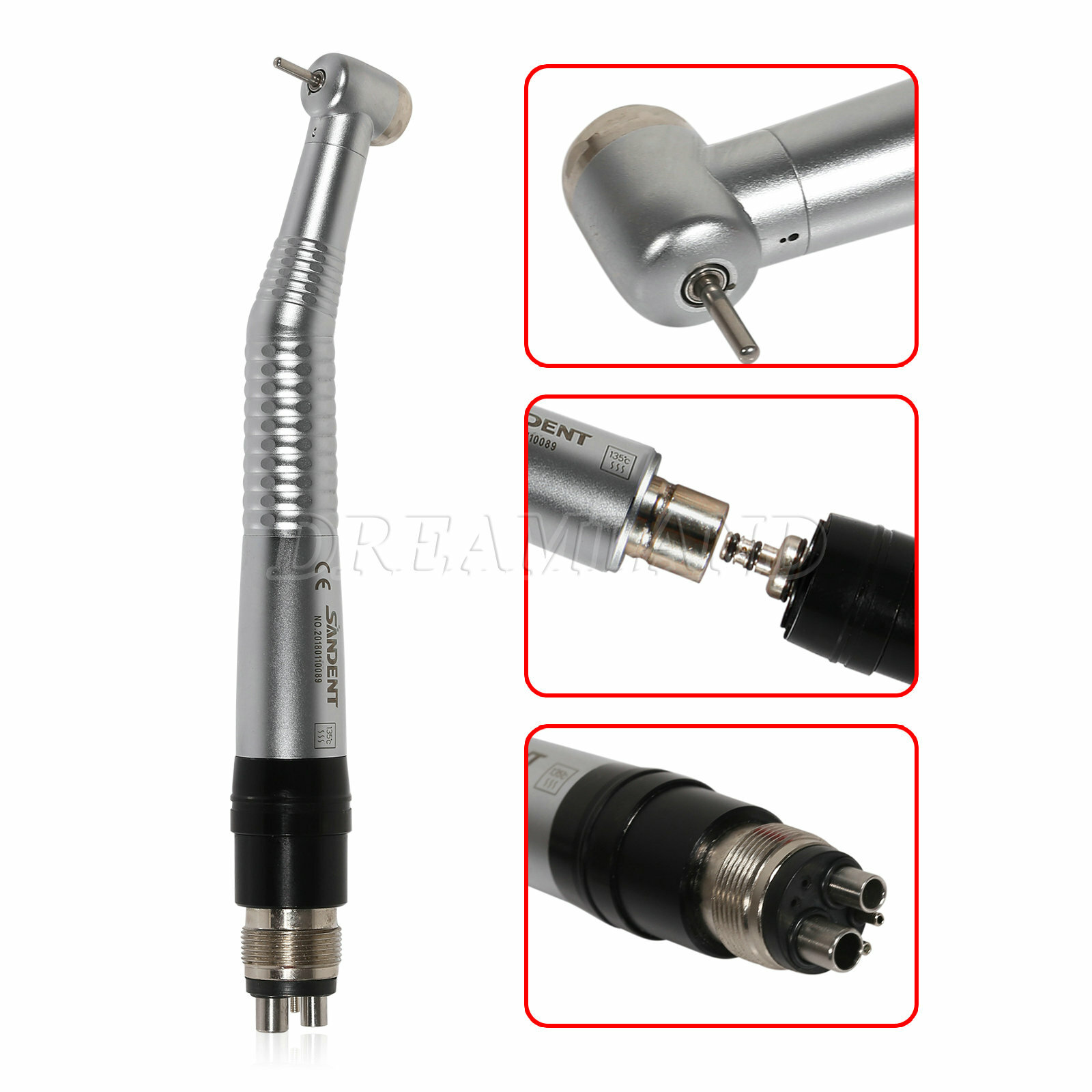1-10 for NSK Dent High Speed Handpiece Standard Head + 4 Hole Quick Coupler