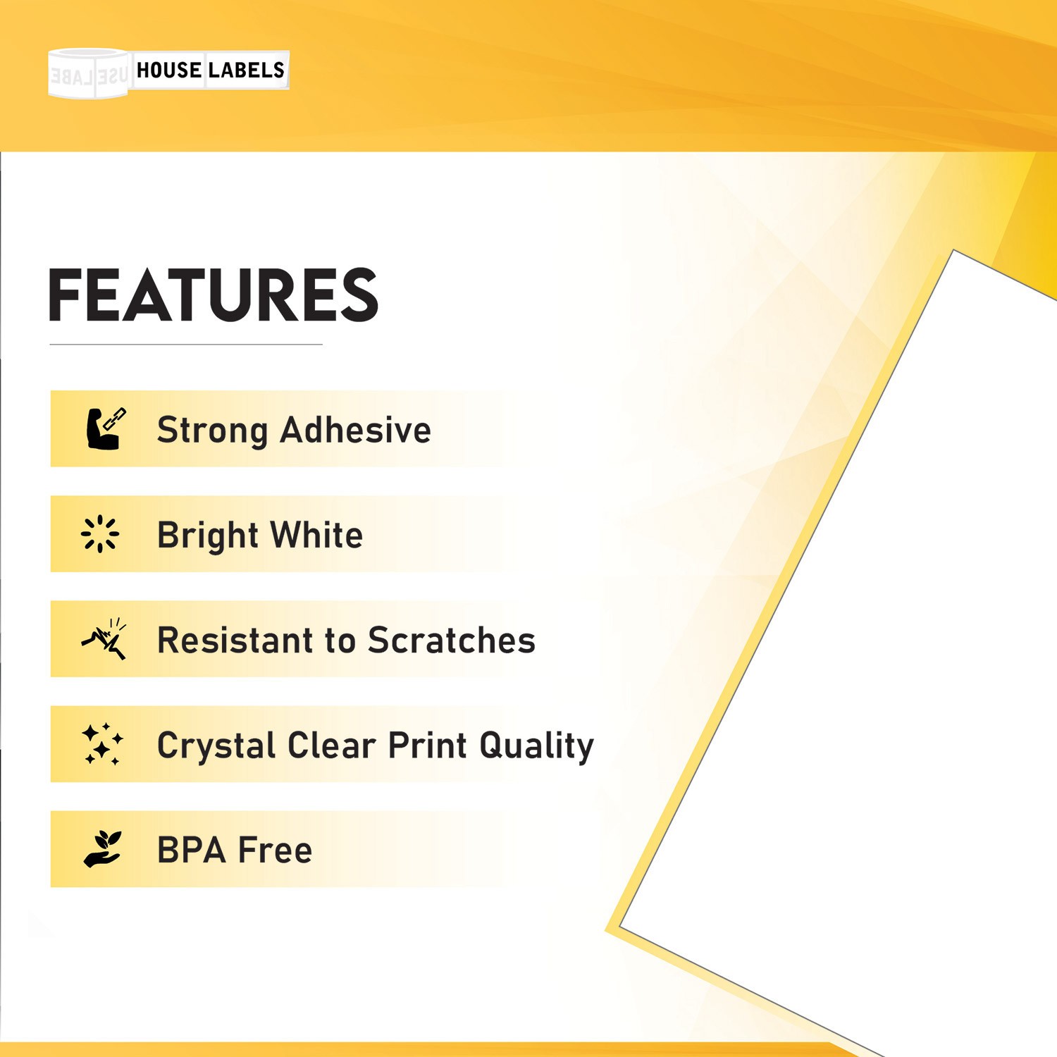 Full Sheet Shipping Labels Self Adhesive Blank 1-UP 8.5″ x 11″ White 200 Sheets