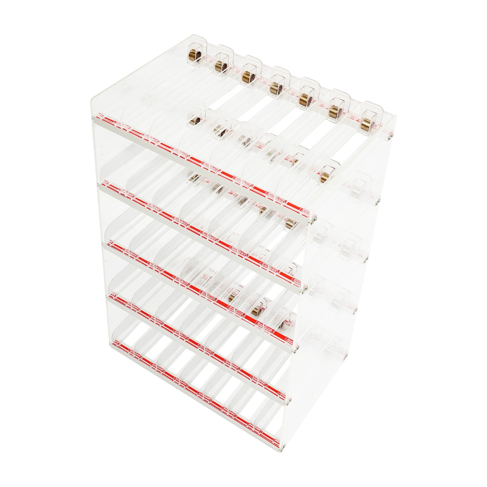Wall Mounted Acrylic Cigarette Display Organizer With Auto Cigarette Pusher