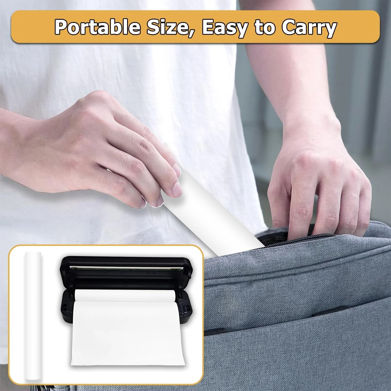 6 Rolls Thermal Paper 8.5” x 11” for Thermal Printer, Compatible with A285M/ N