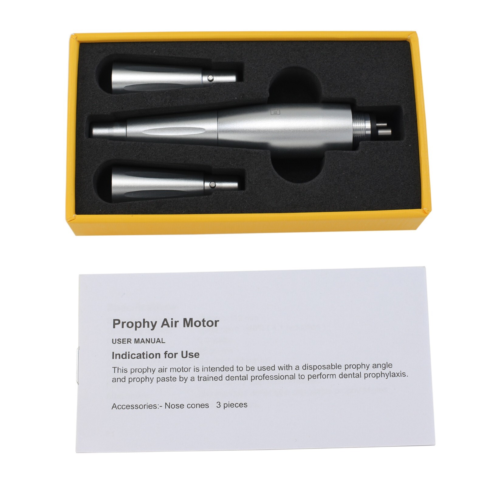 Dental Hygiene Handpiece Prophy Air Motor 3 Nose Cone 4 Holes 360 Degree Swivel