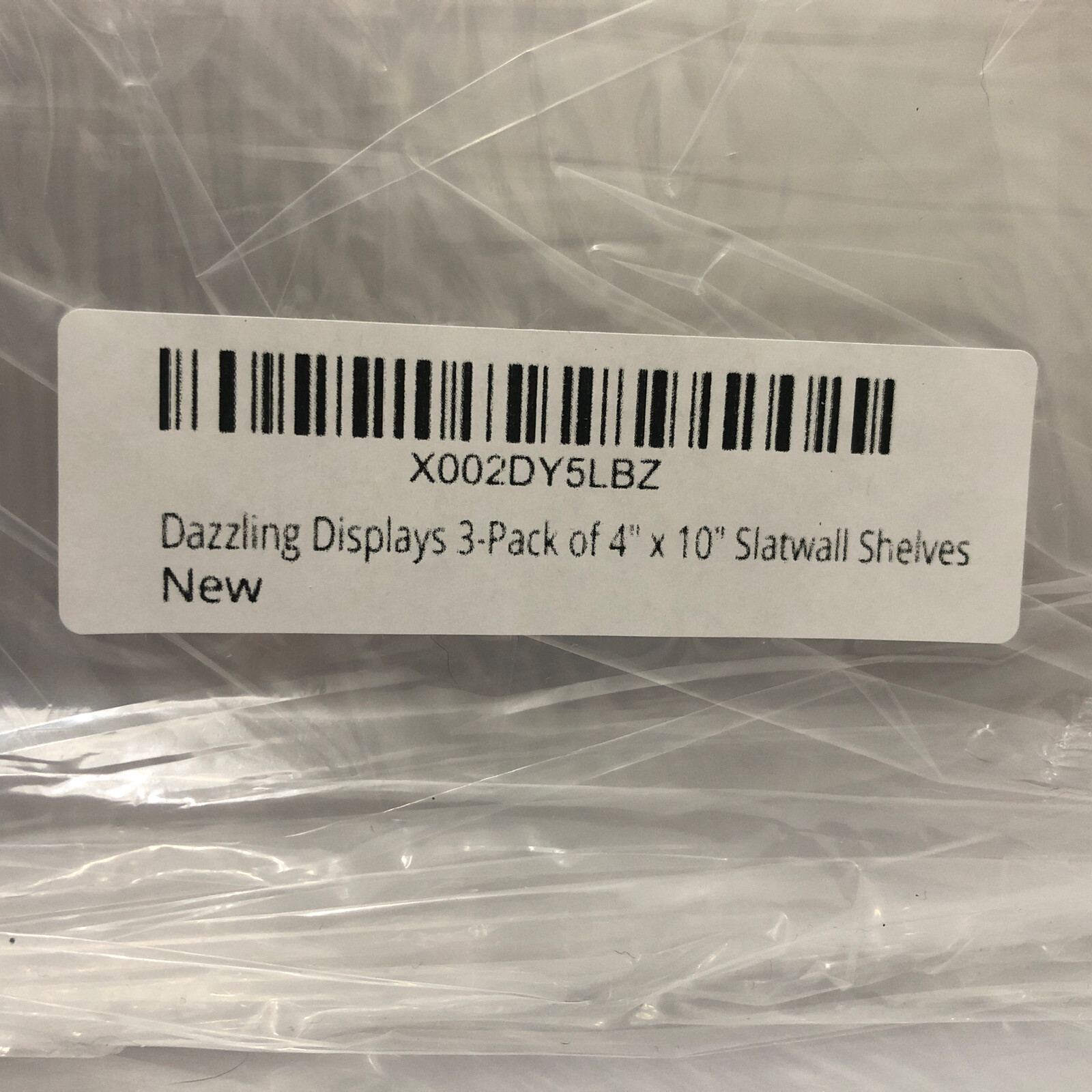 Dazzling Displays 12 – 4″ x 10″ Slatwall Shelves (4 packs of 3) Clear