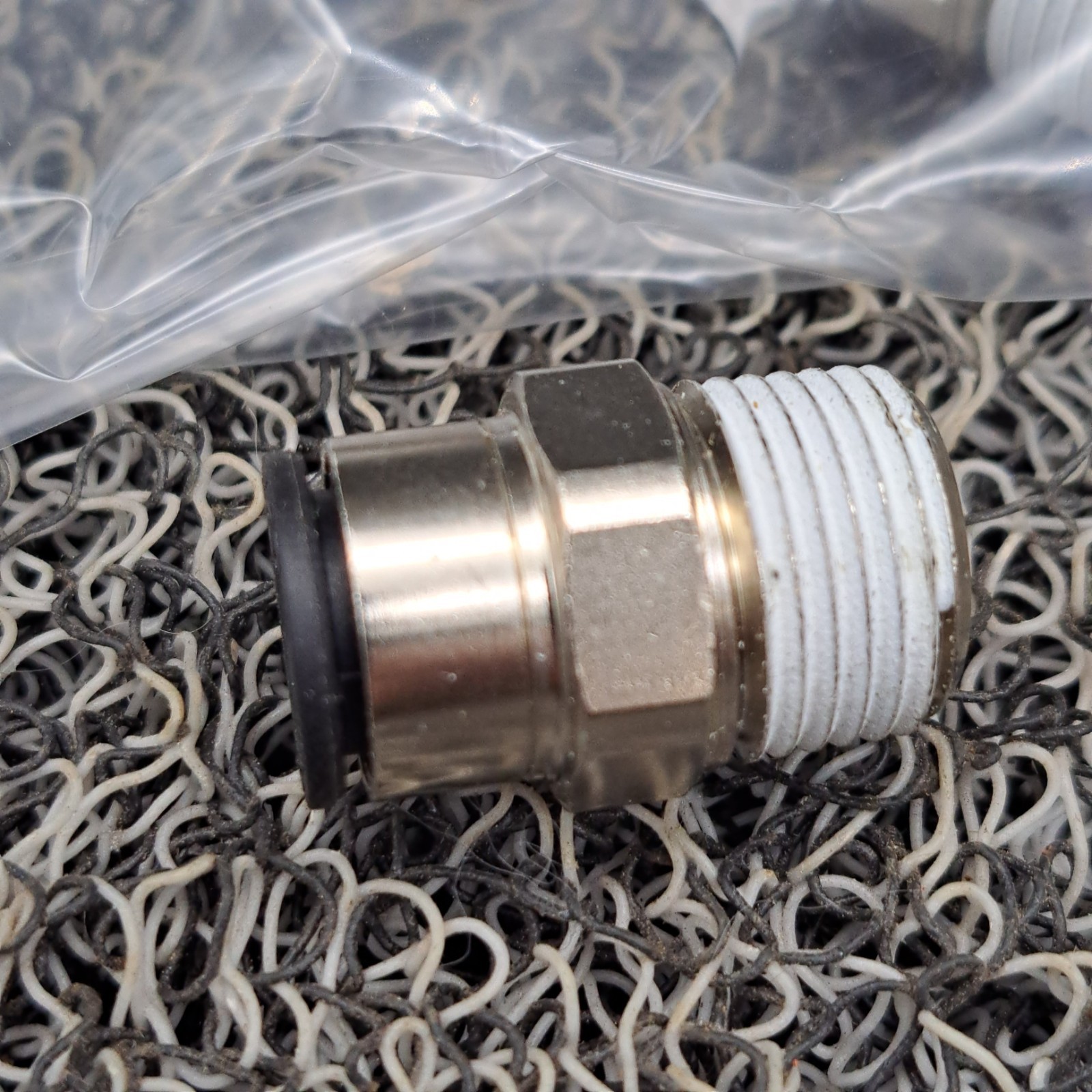 LEGRIS Push-Fit Adapter Fitting: 3/8 in OD x 3/8 in Pipe Size, Push-to-Connect