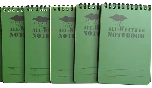 Waterproof Notebook 4×6 Pocket Notepad All Weather Tactical Green- SHIPS FREE