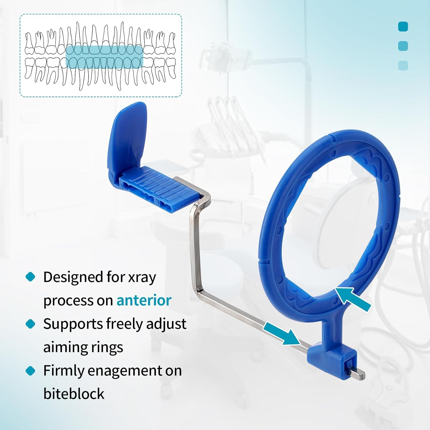 Digital Sensor Holder Dental X-Ray Aiming Rings Arms Bitewing/Anterior/Posterior
