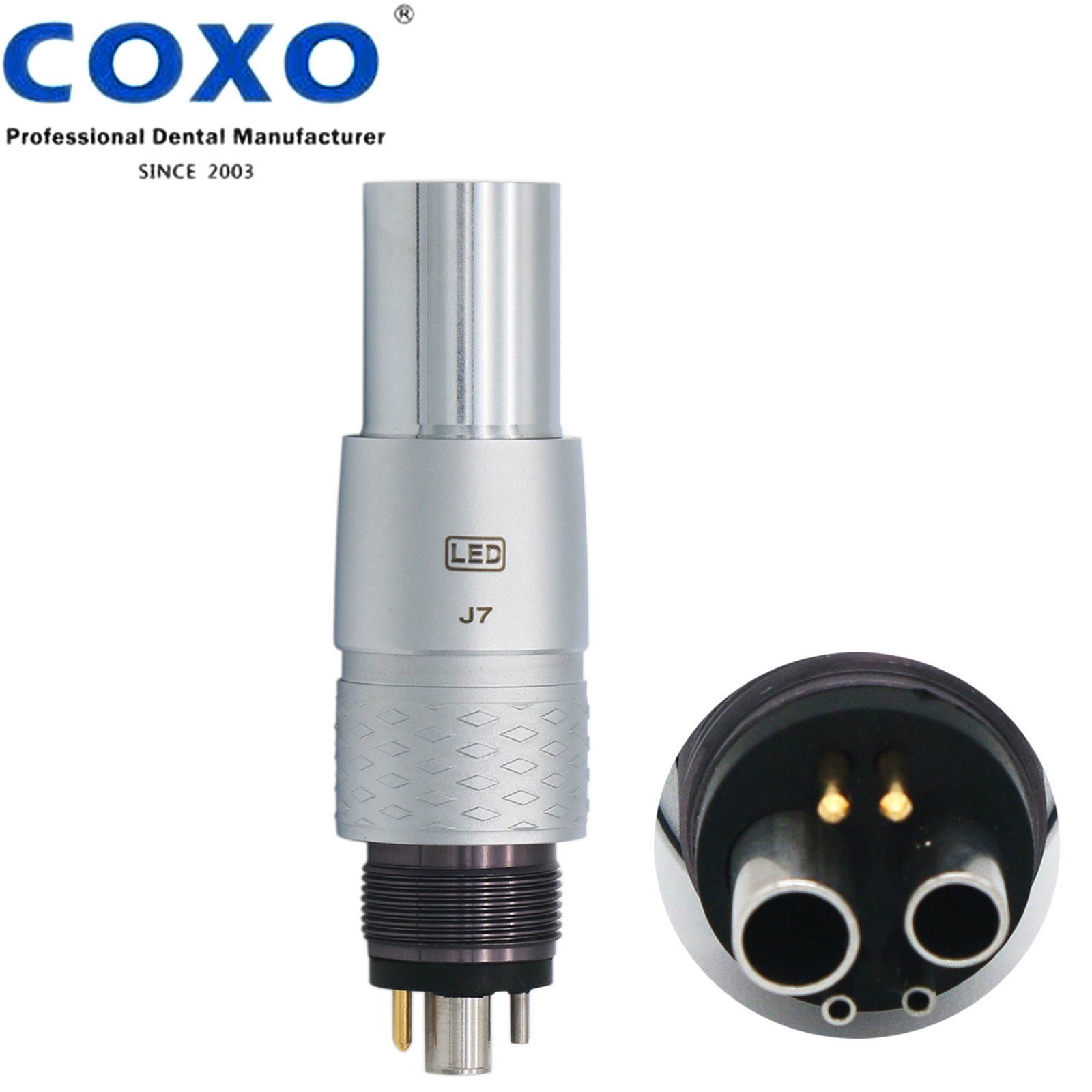 COXO Dental High Speed Fiber Optic LED Handpiece Fit Kavo NSK LED Coupler 6Holes
