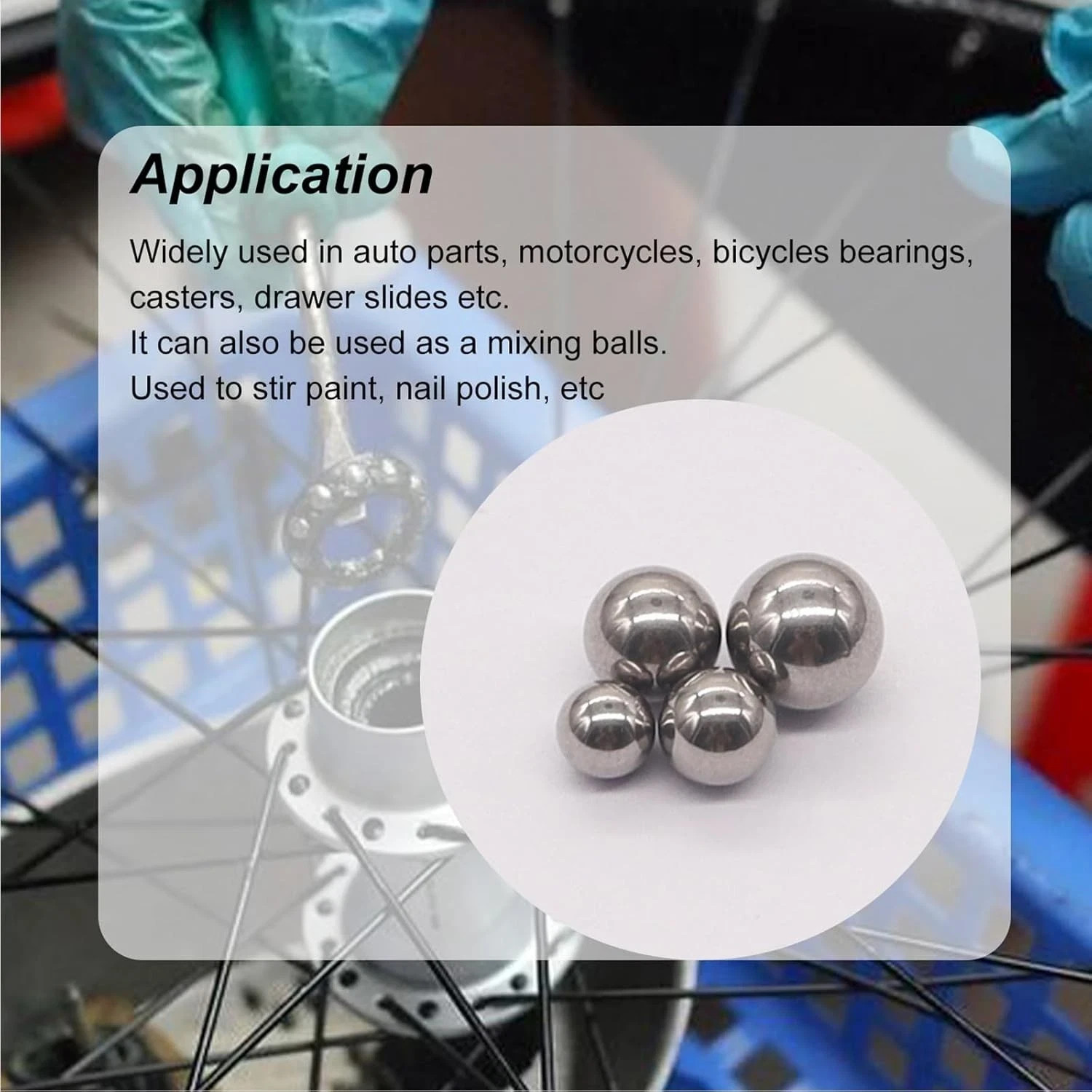 620PCS 304 Stainless Steel Precision Balls Bicycle Bearing Balls Assortment Kit