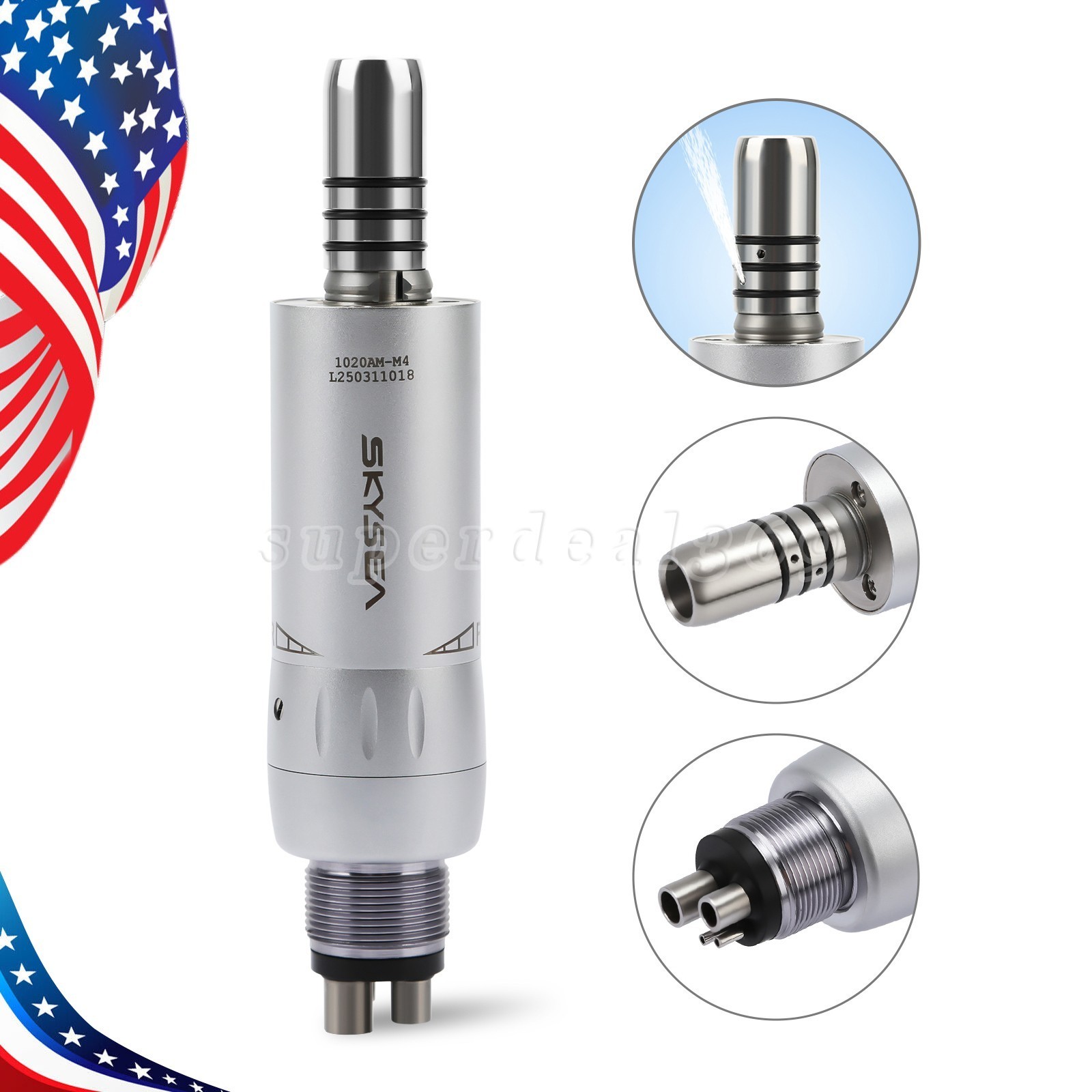 1-10*SKYSEA Dental Low Speed Handpiece Internal E-TYPE Air Motor 4 Hole fit KAVO