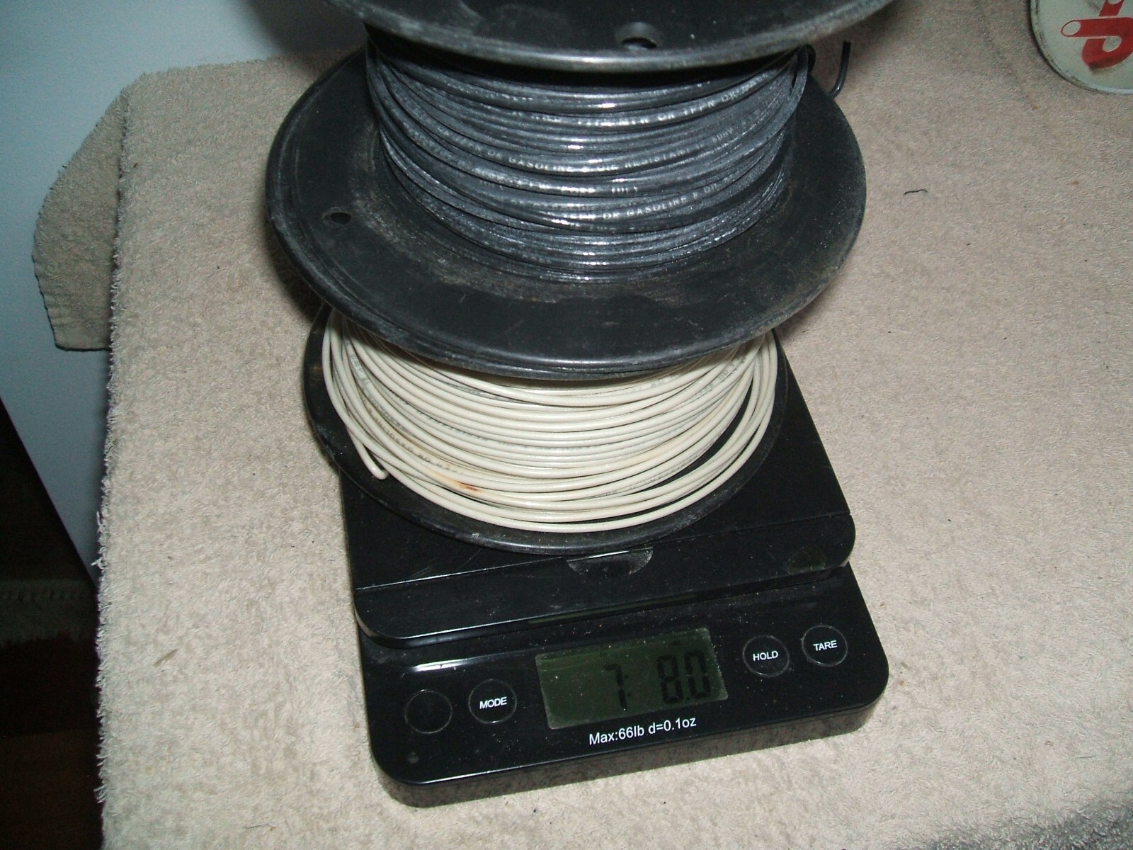 2 rolls 16 stranded copper tffn about 750 feet 7 pounds white and black