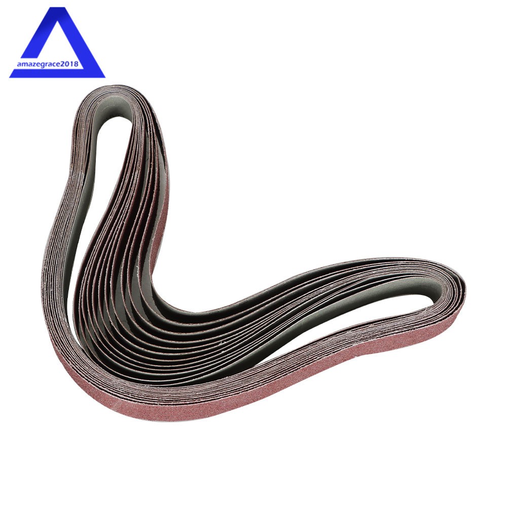 12 Pack 1″ × 42″ 60 80 120 150 240 400 Grit Aluminum Oxide Belt Sanding Belts US