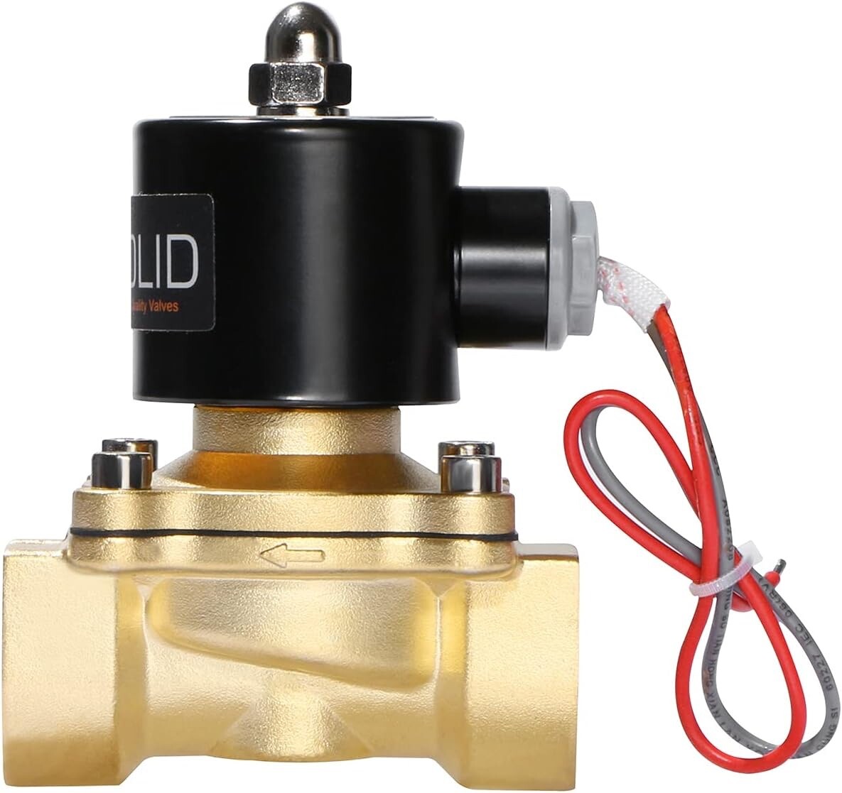 U.S. Solid 1″ Brass Electric Solenoid Valve 24V AC Air Water Oil Fuel N/C