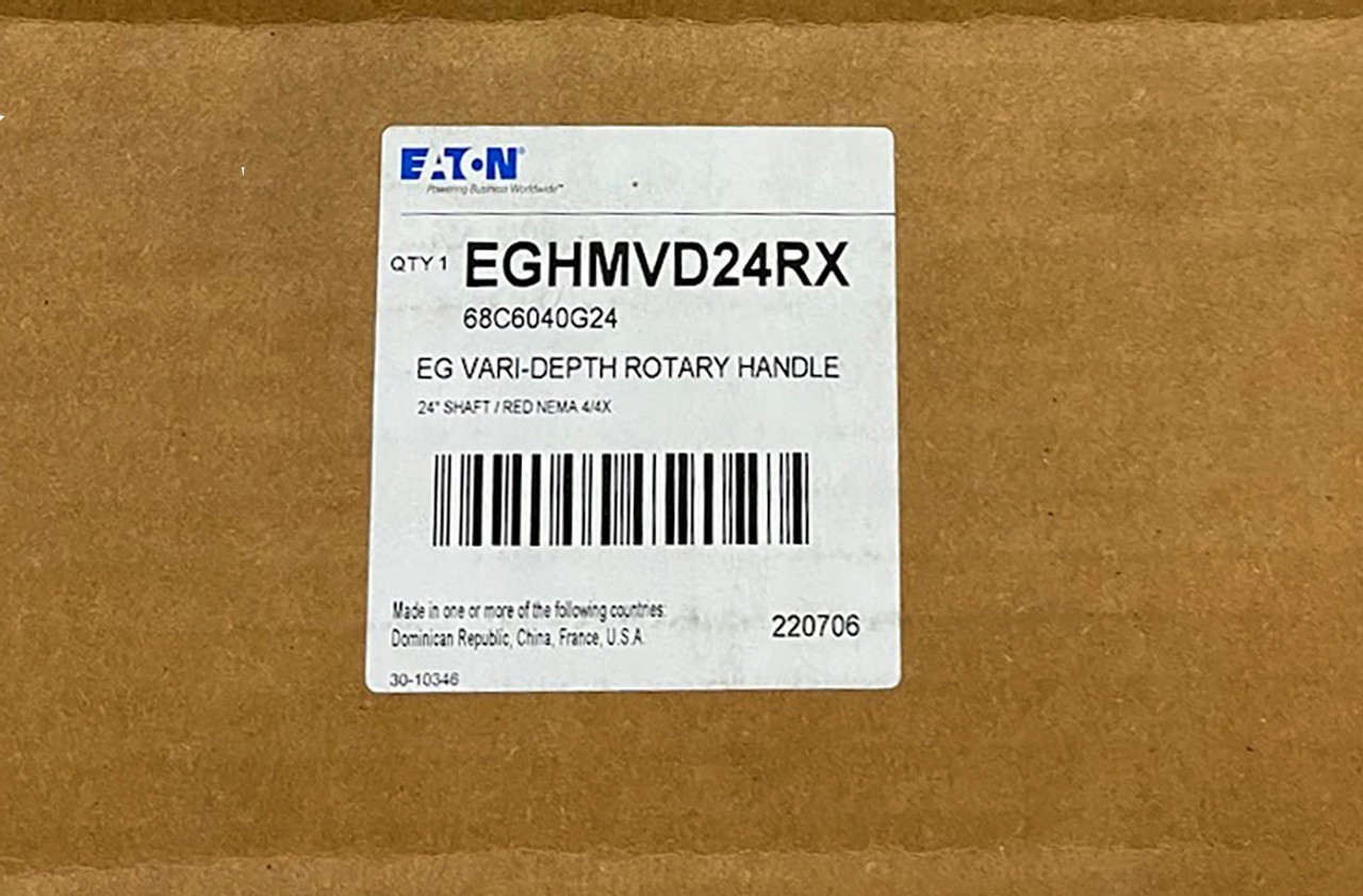 Eaton EGHMVD24RX Vari-Depth Rotary Handle 24″ Shaft Red NEMA 4/4X