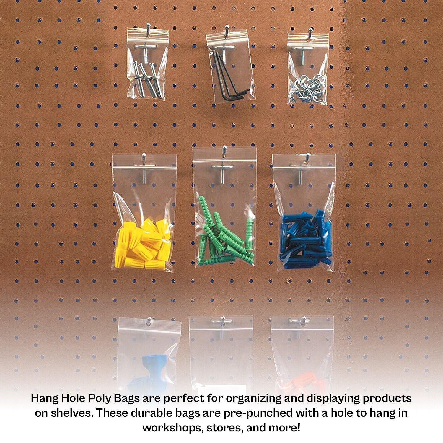 1000 Pcs 9″ x 12″ 2 Mil Zipper Plastic Reclosable Bags with Hang Hole