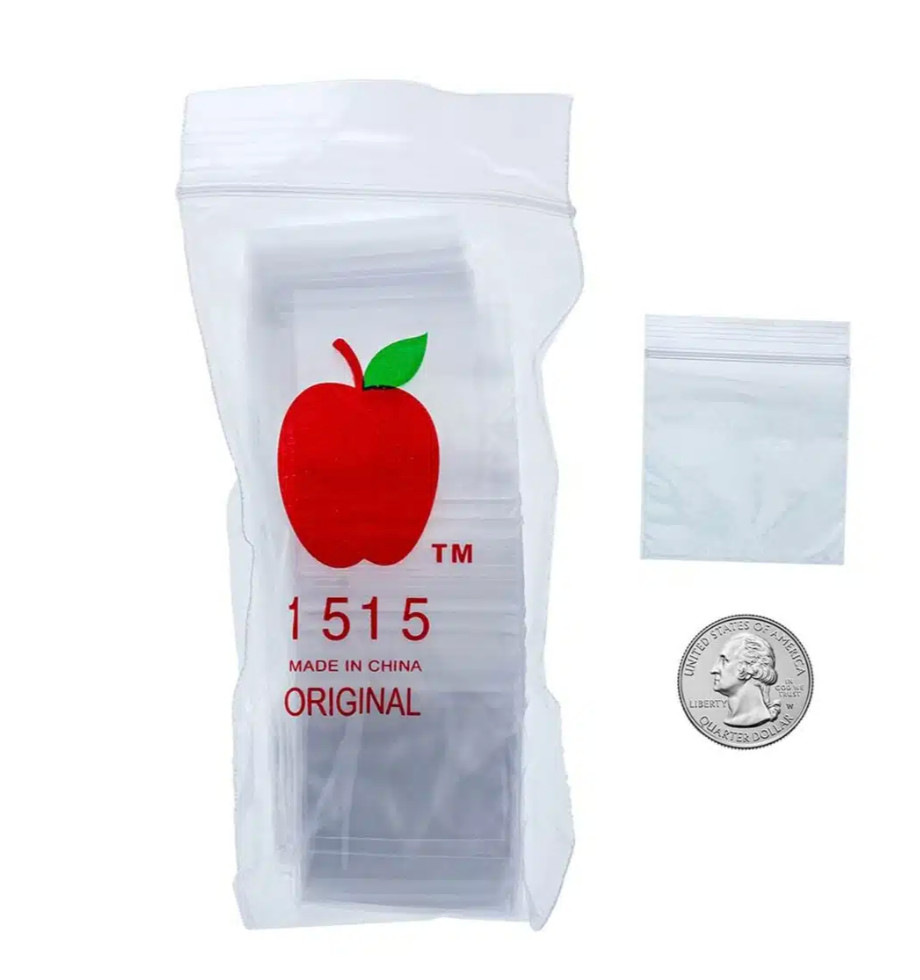 MINI ZIPLOCK BAGGIES 100ct PREMIUM QUALITY DIME BAGS 1.5″ x 1.5″