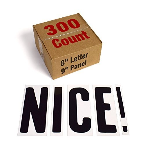 8″ letter printed on 9″ Clear .030 flexible panel, Black Letters, Red…