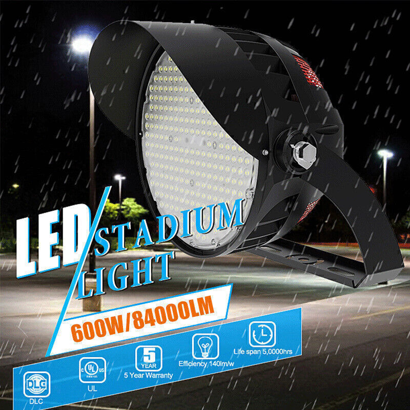 3000W Equivalent LED Stadium Lights 84000LM 600W Commercial Outdoor Flood Light