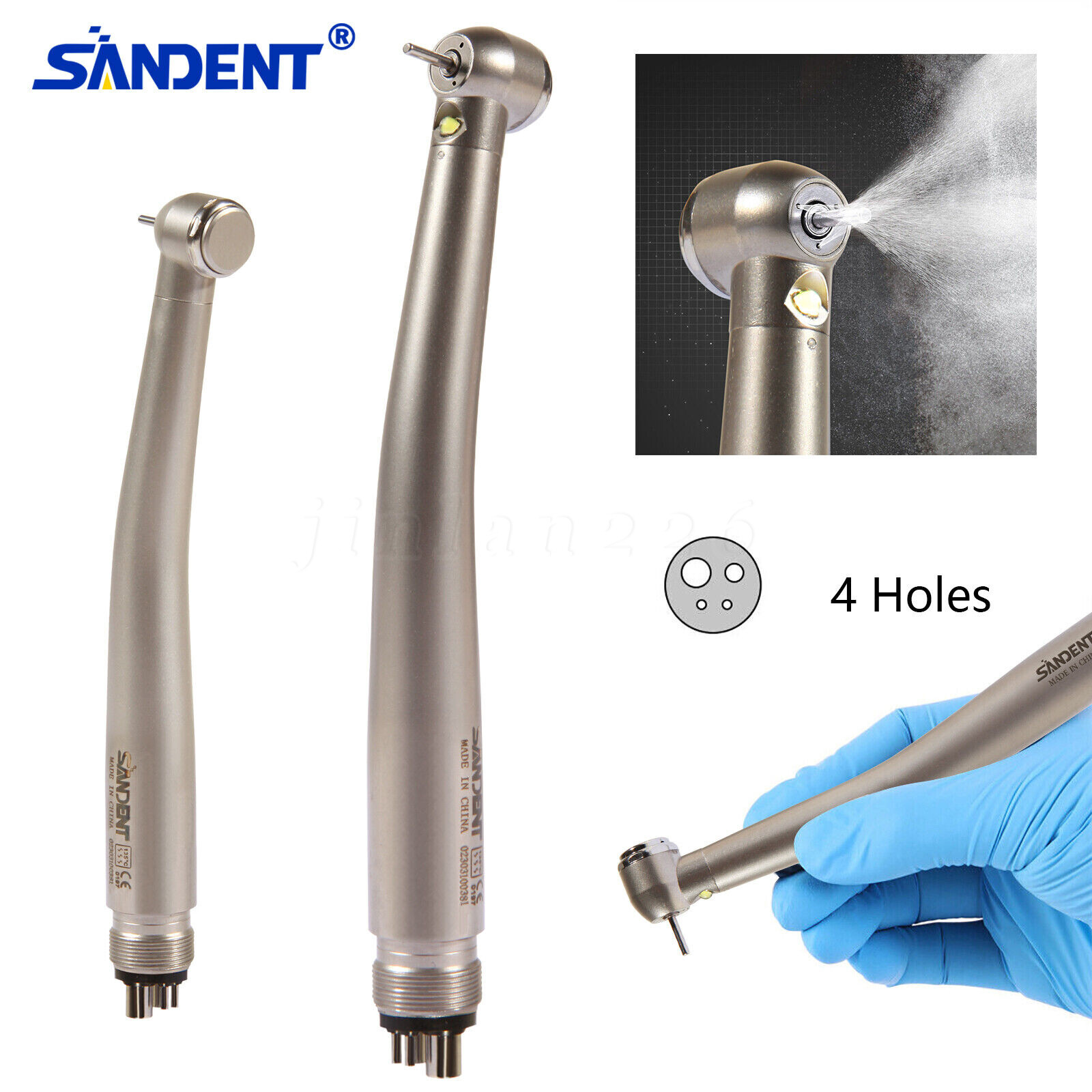 NSK Style Dental Fiber Optic LED E-generator high speed handpiece 4HOLE SDM