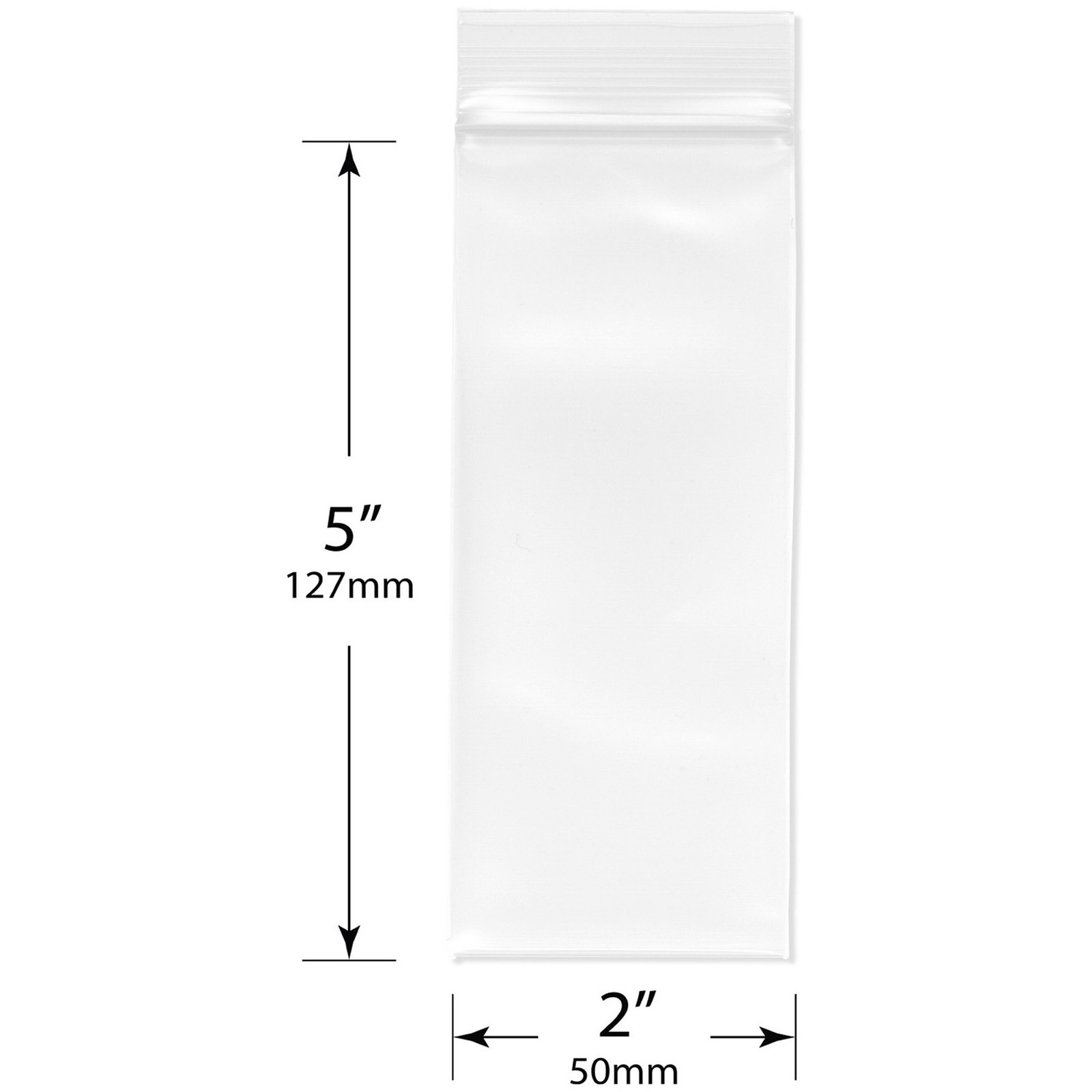 Plymor 2″ x 5″, 6 Mil Industrial Duty Zipper Reclosable Plastic Bags