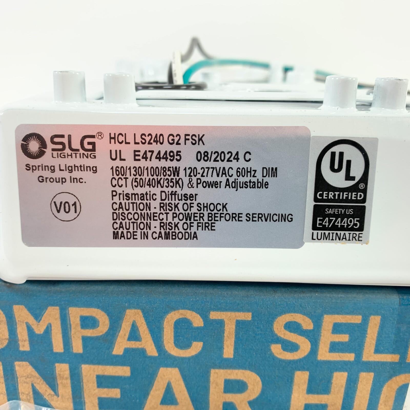SLG Lighting LED Compact High Bay Light HCL LS240 G2 FSK 85-160w 3500-5000k