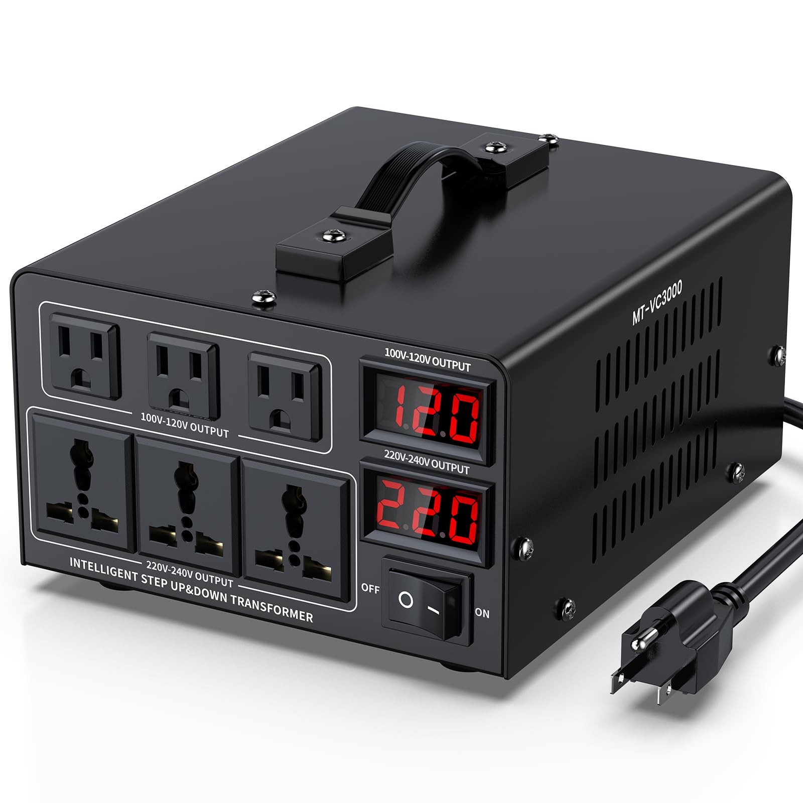 3000W Voltage Converter Transformer(110V to 220V or 220V to 110V) Step Up/Down
