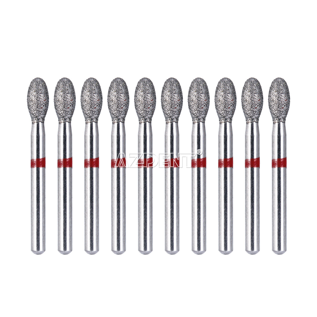 AZDENT Dental Diamond Burs FG Burs Football Shape Fine 379-023F/368-023F Red USA