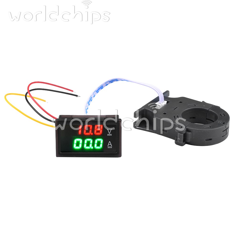 DC0-300V 50/100/200/400A Digital Current Voltage Meter Hall Ammeter Voltmeter